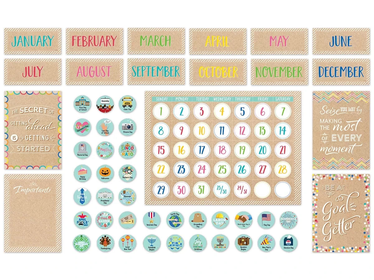 Krafty Pop! Calendar Bulletin Board Set - US 2399