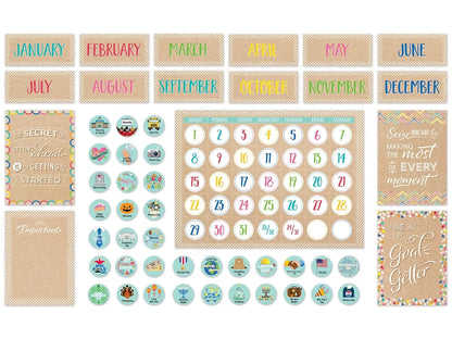 Krafty Pop! Calendar Bulletin Board Set - US 2399