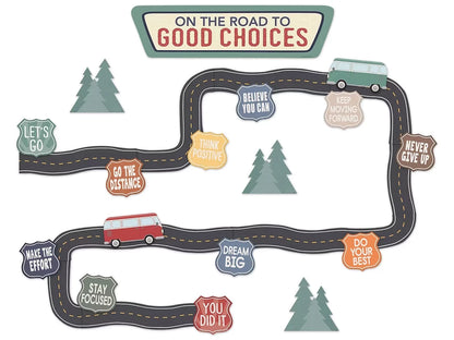 Moving Mountains on the Road to Good Choices Bulletin Board Set - US 5327