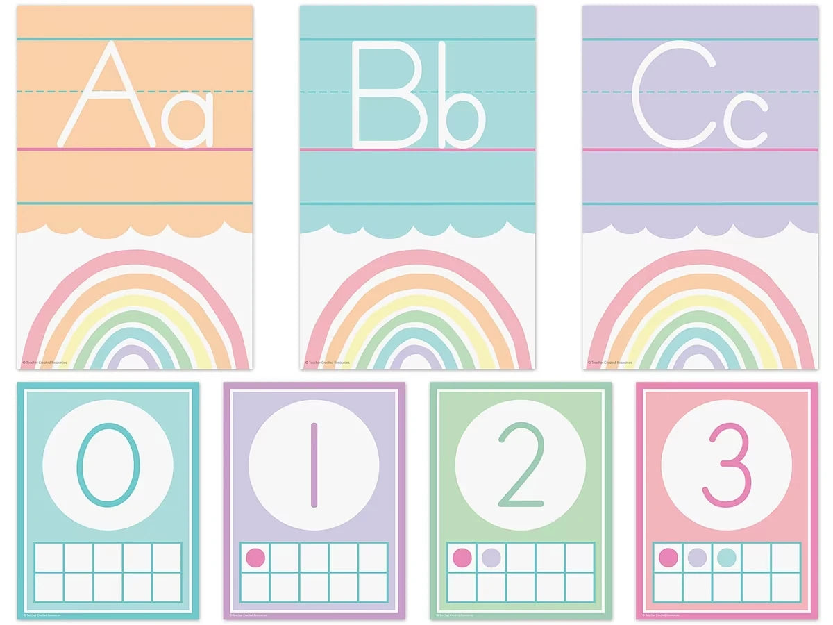 Pastel Pop Alphabet Card Bulletin Board Set - US 6345