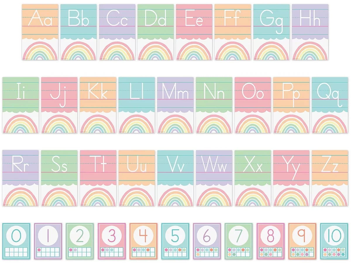Pastel Pop Alphabet Card Bulletin Board Set - US 6345