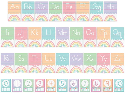 Pastel Pop Alphabet Card Bulletin Board Set - US 6345