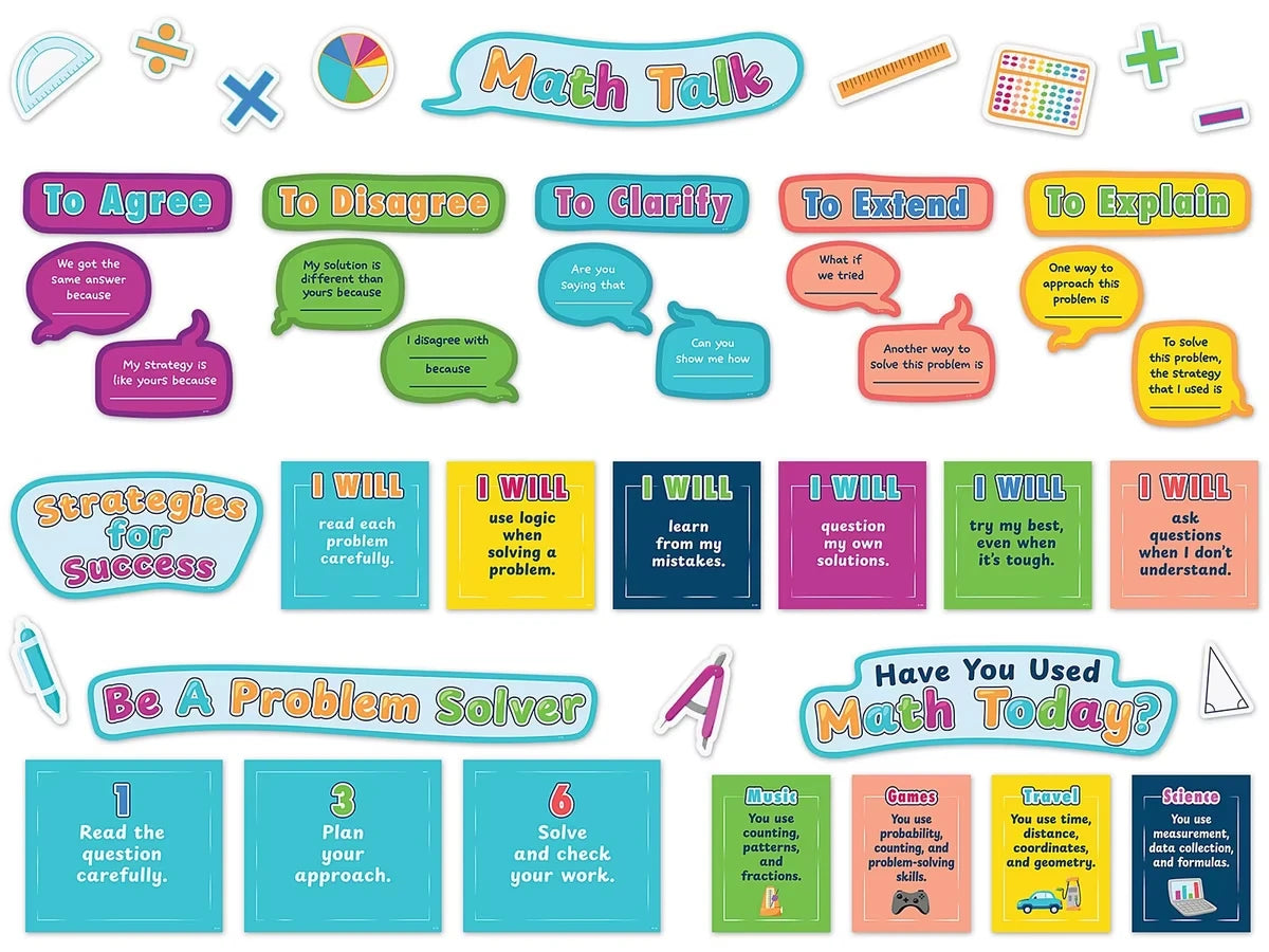 Math Talk Bulletin Board Set - US 9637