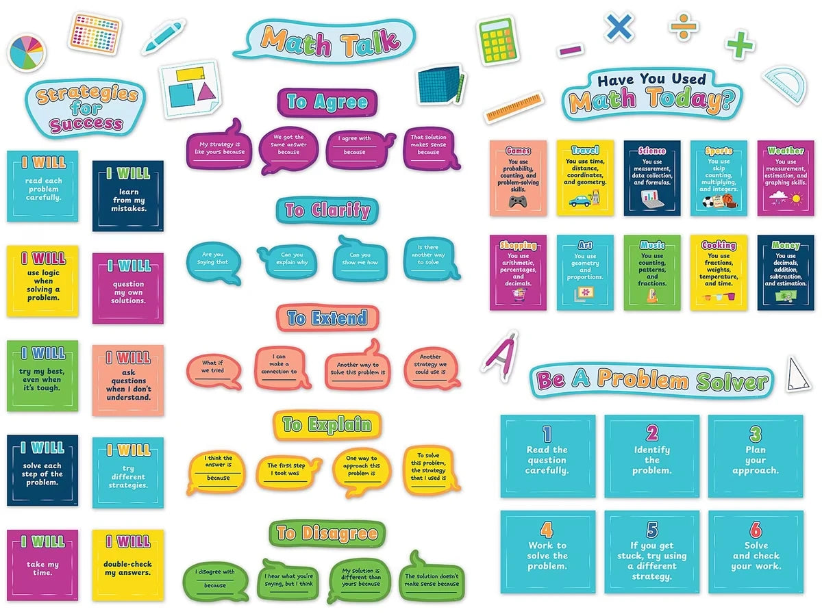 Math Talk Bulletin Board Set - US 9637