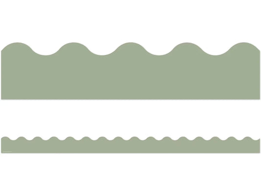 Classroom Cottage Sage Scalloped Border - US 3906