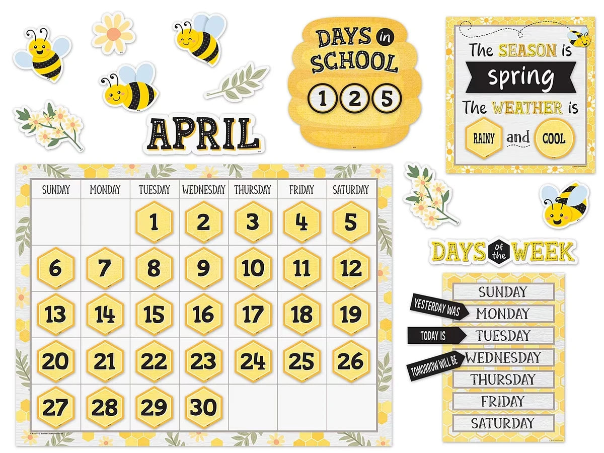 Buzzing Bees Calendar Bulletin Board Set - US 5397