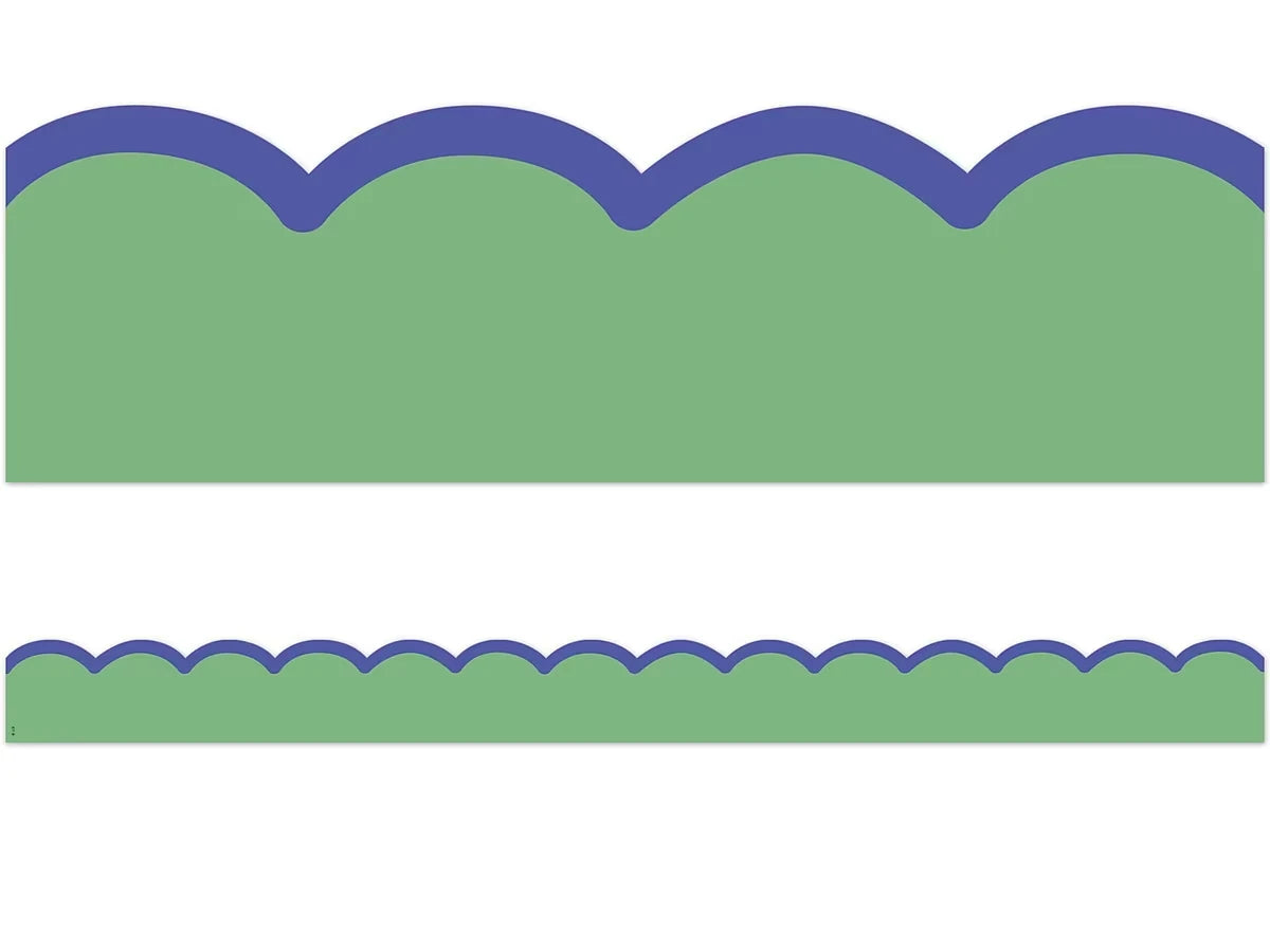 Color Crush Green with Blue Scalloped Border - US 5496