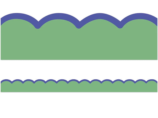 Color Crush Green with Blue Scalloped Border - US 5496