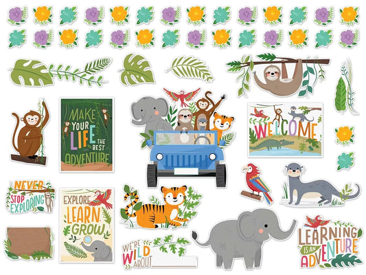 Jungle Friends Motivational Bulletin Board Set - US 8957