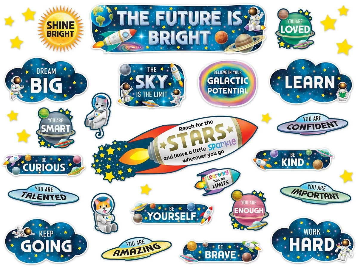 Outer Space Crew The Future Is Bright Bulletin Board Set - US 5598