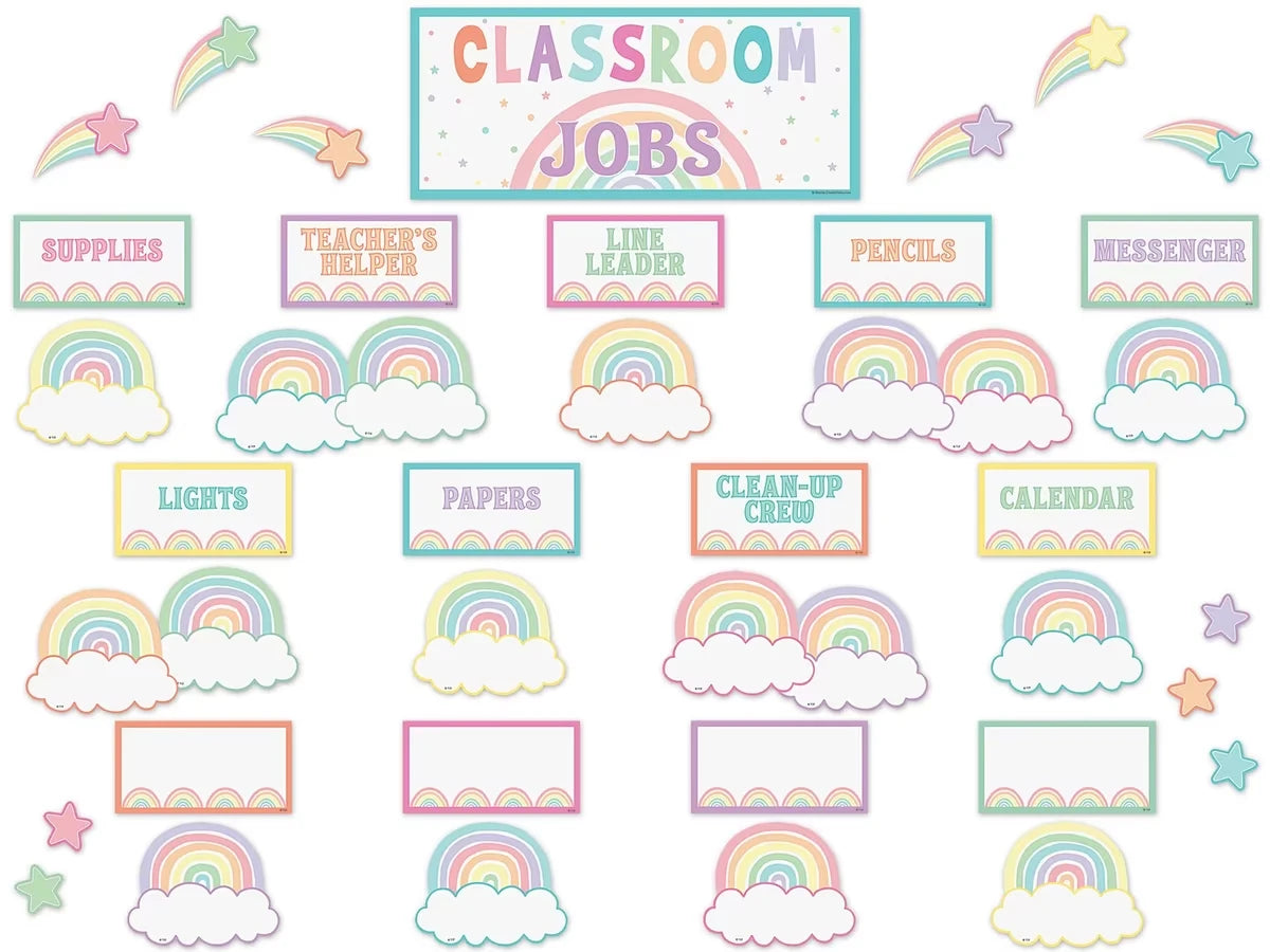 Pastel Pop Classroom Jobs Bulletin Board Set - US 6981