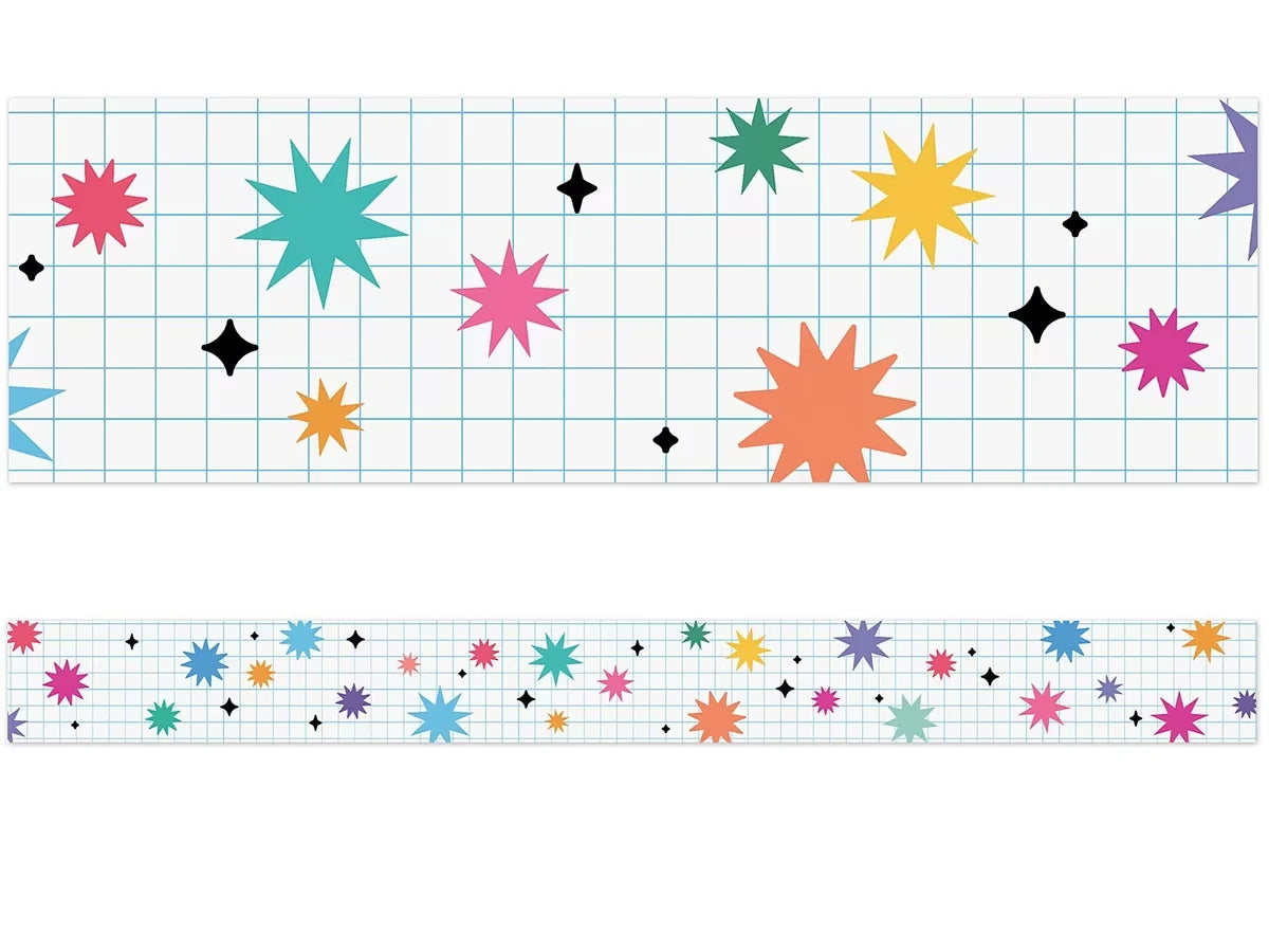 Retro Remix Bursts and Twinkles Border - US 3190