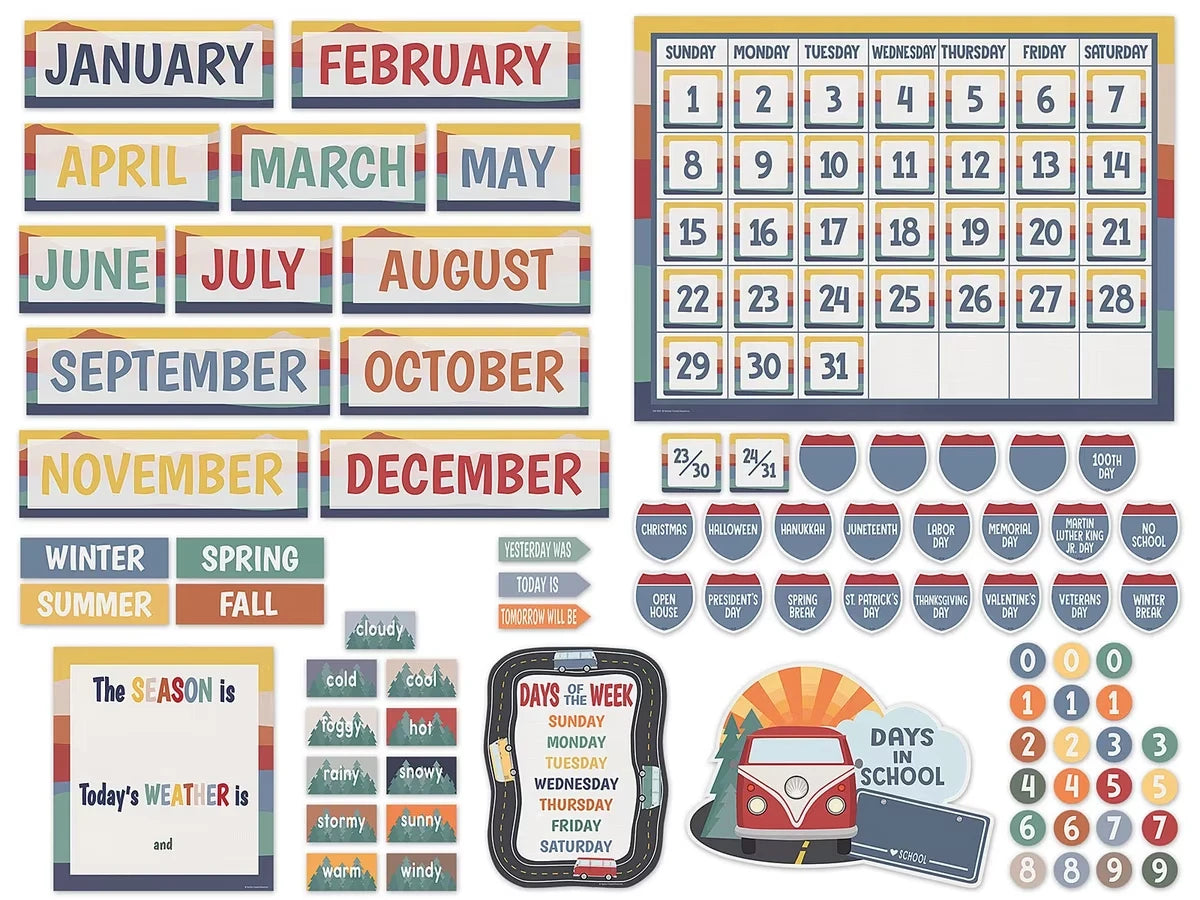 Moving Mountains Calendar Bulletin Board Set - US 1166