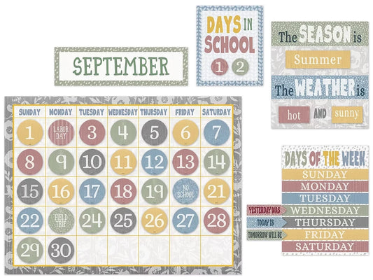Classroom Cottage Calendar Bulletin Board Set - US 3693
