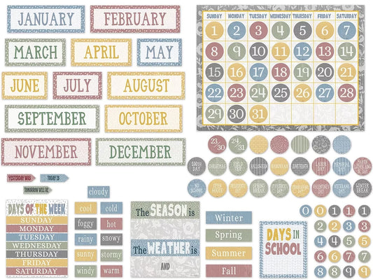 Classroom Cottage Calendar Bulletin Board Set - US 3693