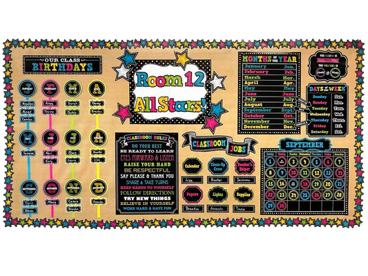 Chalkboard Brights 4" Punch-Out Letters - US 8674