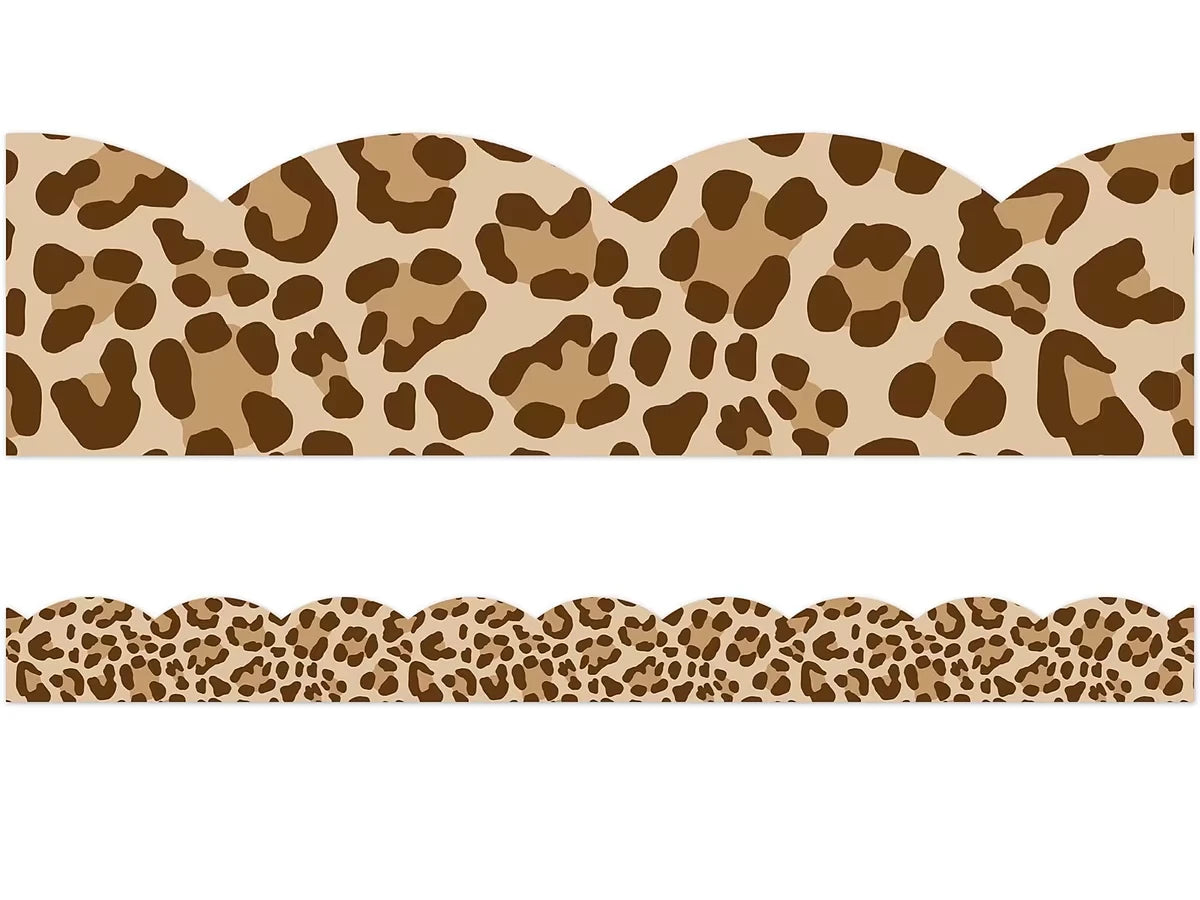 Simply Safari Leopard Print Scalloped Border - US 5157