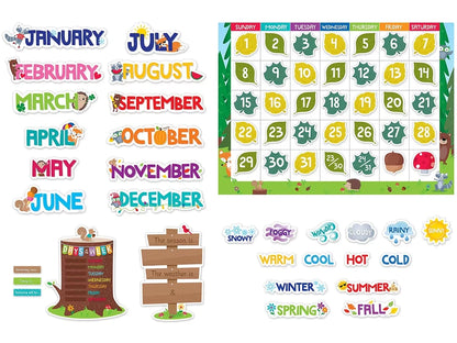 Woodland Friends Calendar Bulletin Board Set - US 4301