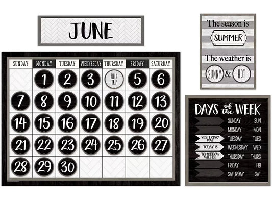 Modern Farmhouse Calendar Bulletin Board Set - US 1786