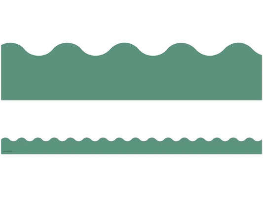Eucalyptus Green Scalloped Border - US 3293