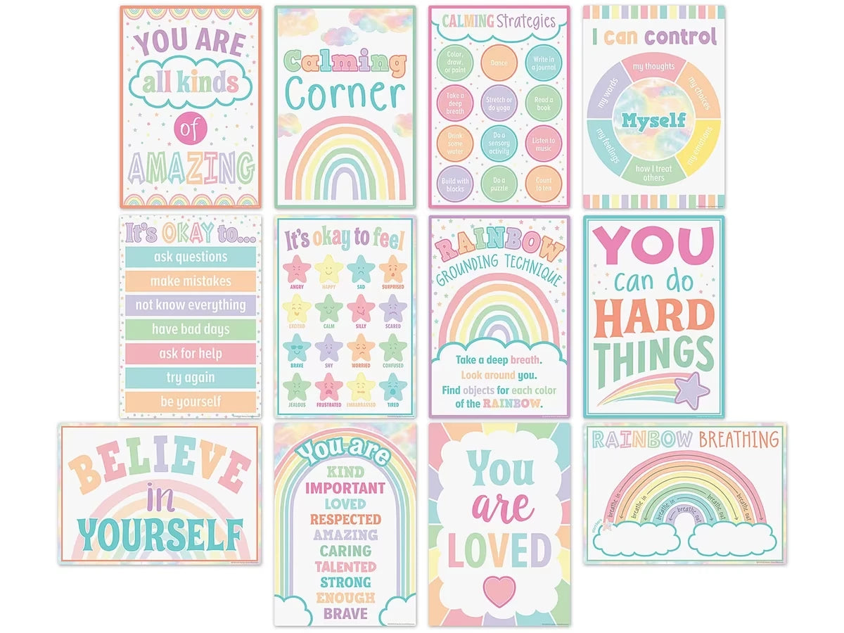 Pastel Pop Motivational Small Poster Pack - US 4901