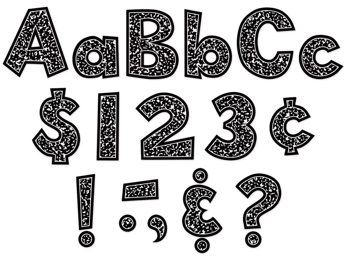 Cool for School 4" Punch-Out Letters - US 8050