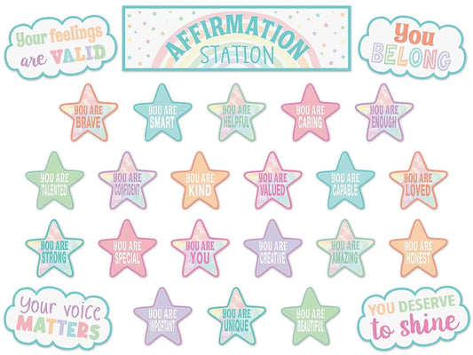 Pastel Pop Affirmation Station Bulletin Board Set - US 1552