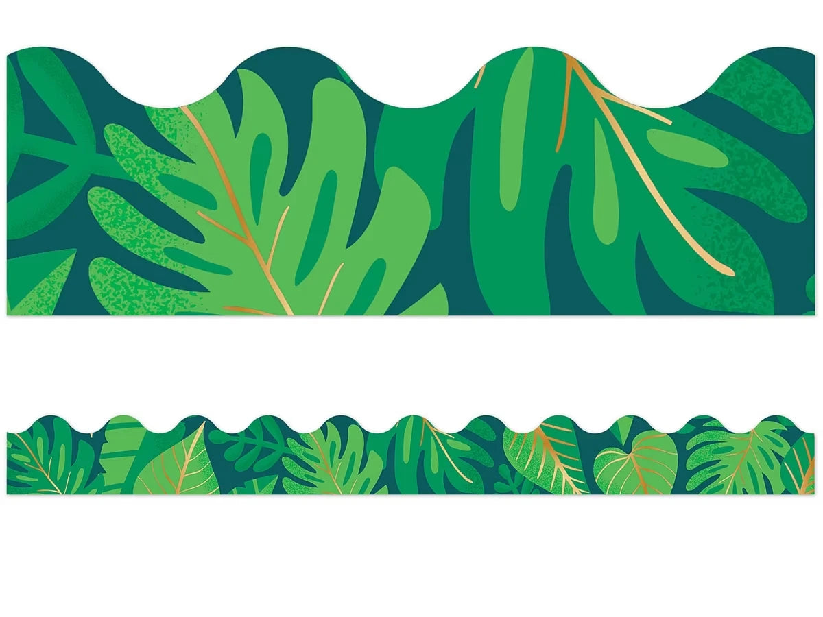 One World Tropical Leaf Scalloped Border - US 4069