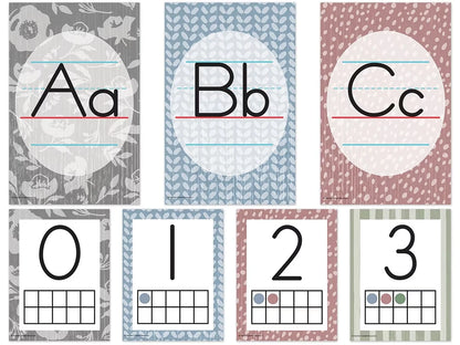 Classroom Cottage Alphabet Card Bulletin Board Set - US 1942