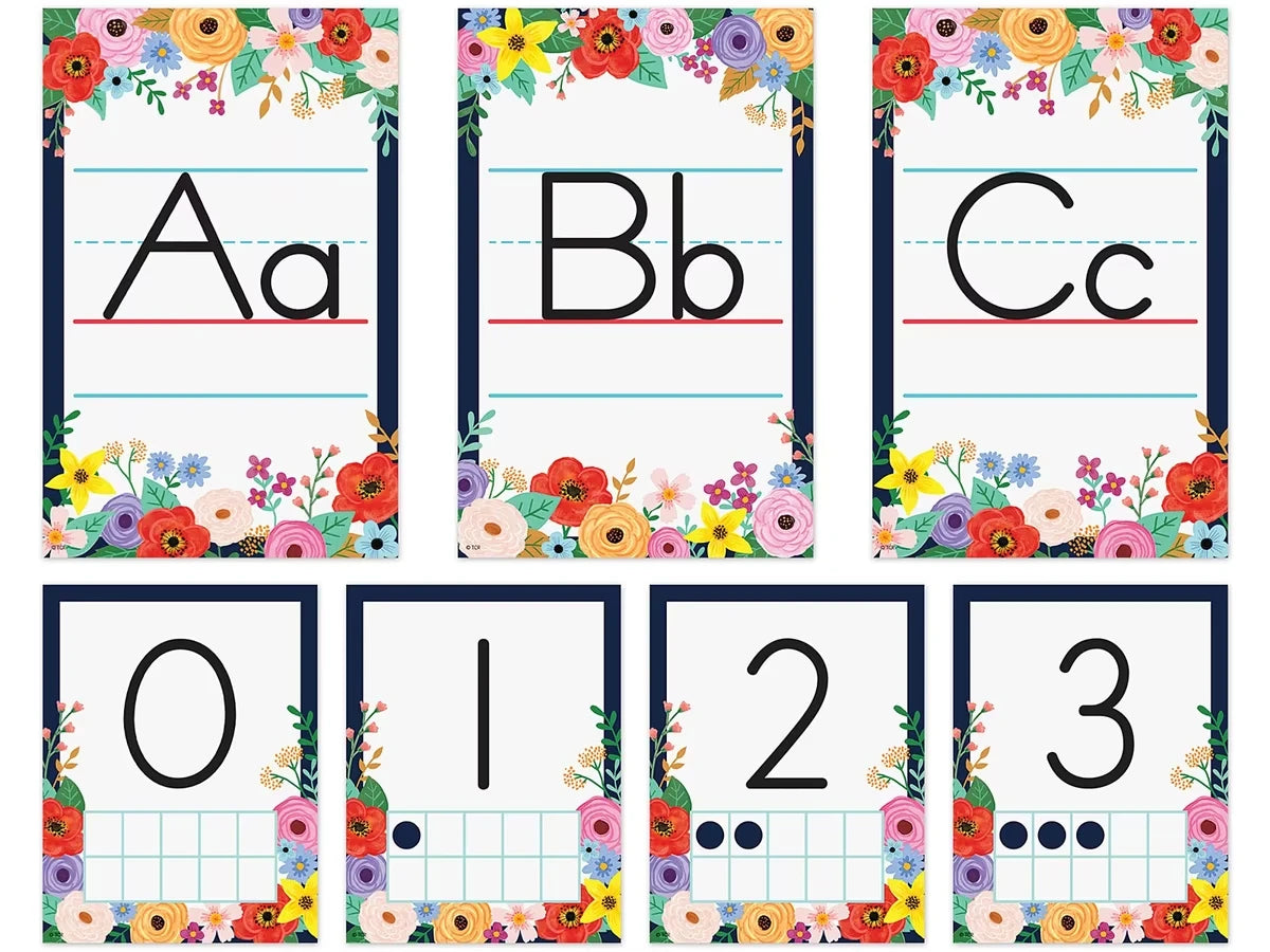 Wildflowers Alphabet Card Bulletin Board Set - US 6346