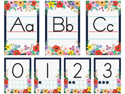 Wildflowers Alphabet Card Bulletin Board Set - US 6346