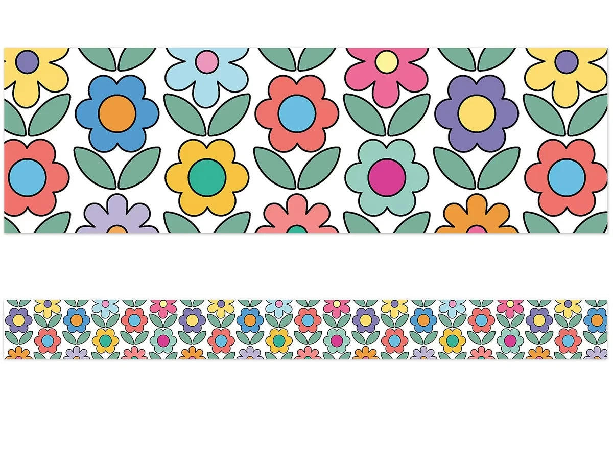 Retro Remix Flowers Border - US 5646
