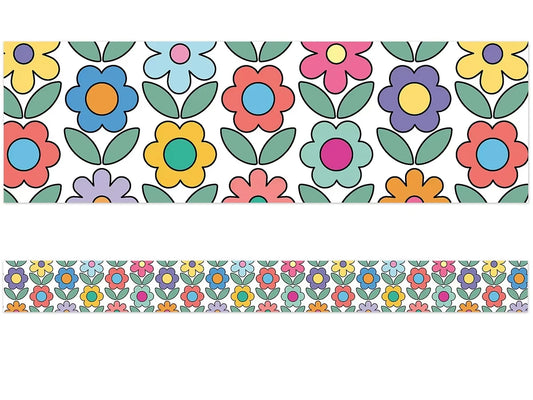 Retro Remix Flowers Border - US 5646