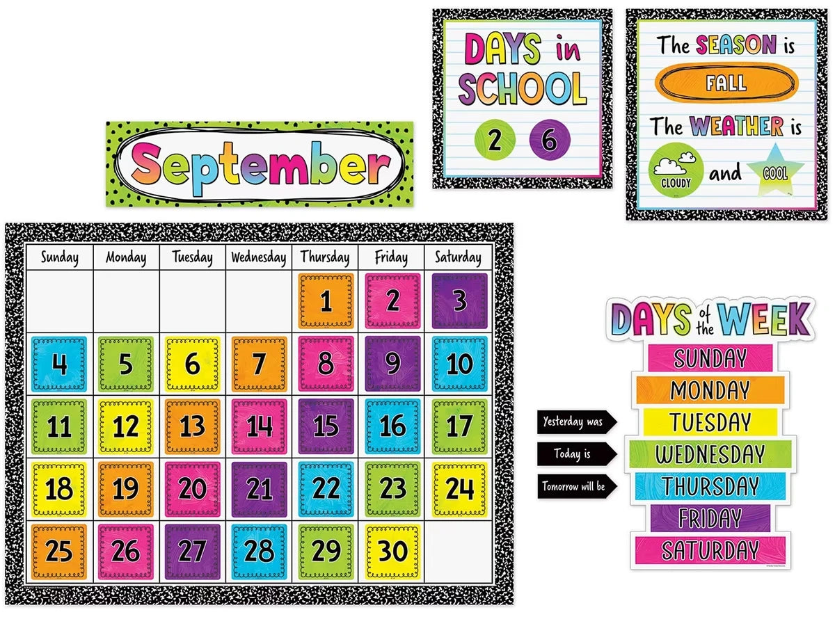 Brights 4Ever Calendar Bulletin Board Set - US 2649