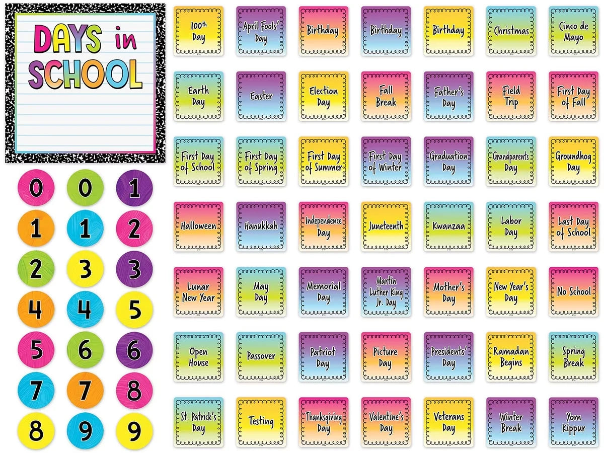 Brights 4Ever Calendar Bulletin Board Set - US 2649