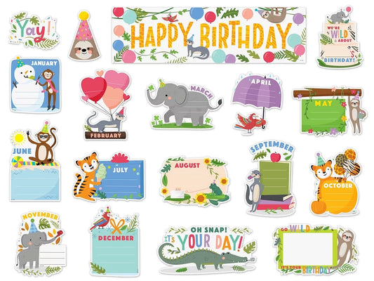 Jungle Friends Birthday Bulletin Board Set - US 7170