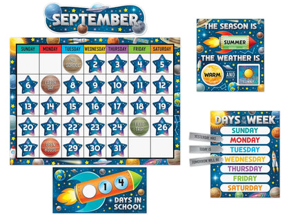 Outer Space Crew Calendar Bulletin Board Set - US 5663