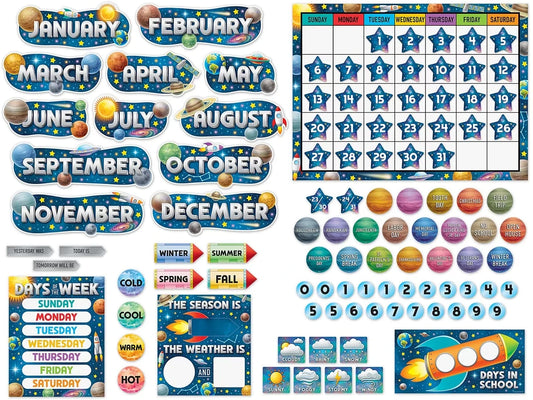 Outer Space Crew Calendar Bulletin Board Set - US 5663