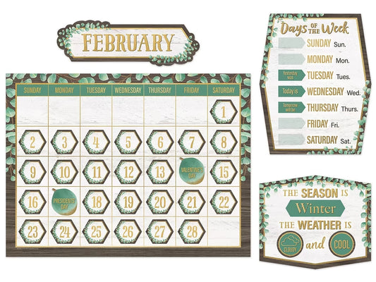 Eucalyptus Calendar Bulletin Board Set - US 7464