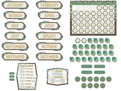 Eucalyptus Calendar Bulletin Board Set - US 7464