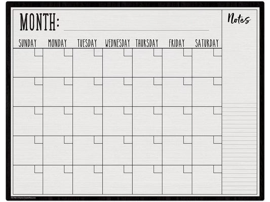 Modern Farmhouse Write & Wipe Classroom Calendar - US 9256