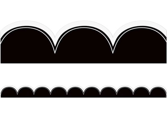 Black with White Scalloped Border - US 3187