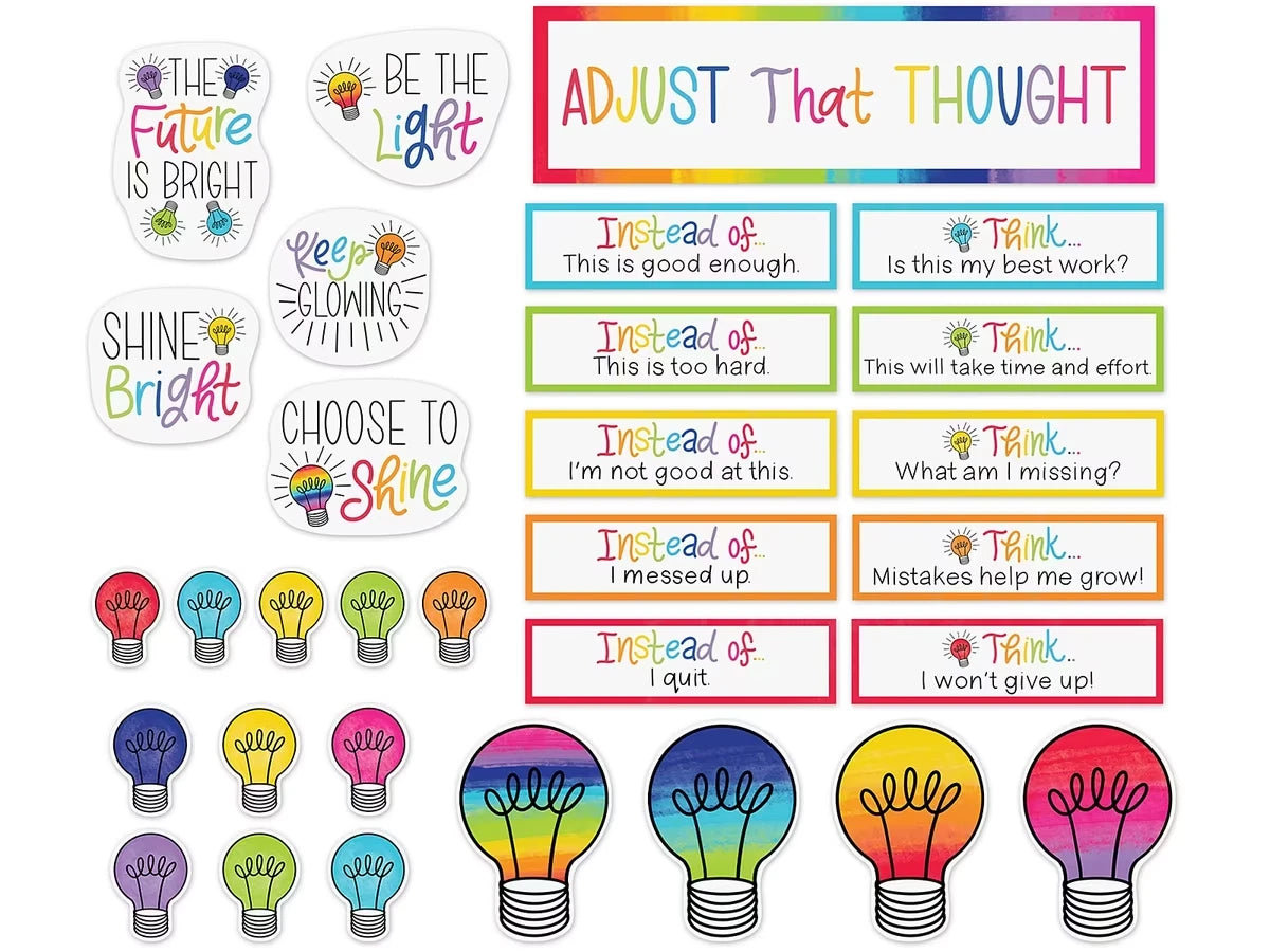 Light Bulb Moments Growth Mindset Bulletin Board Set - US 3214