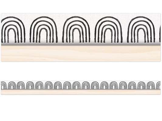 Creatively Inspired Black & White Rainbow Border - US 8929