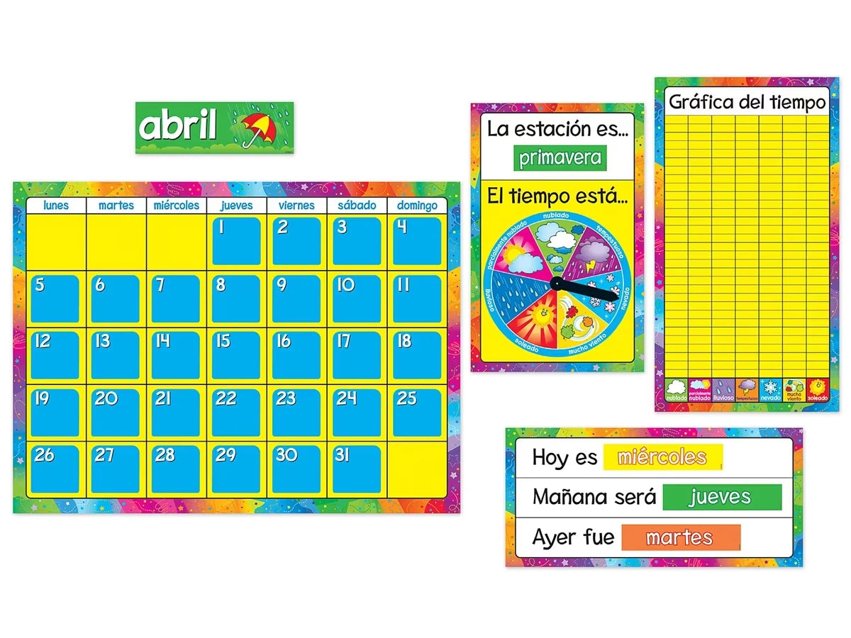 Spanish Calendario Anual Bulletin Board Set - US 8690