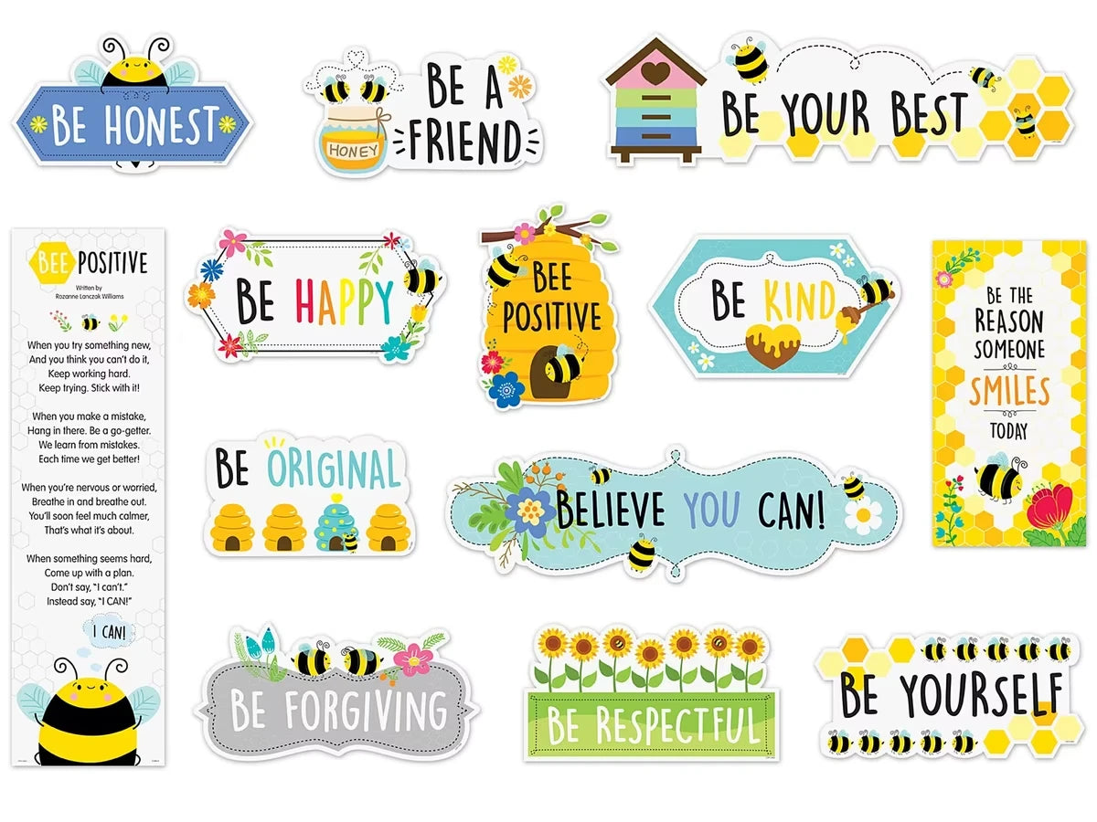 Busy Bees Motivational Bulletin Board Set - US 5931