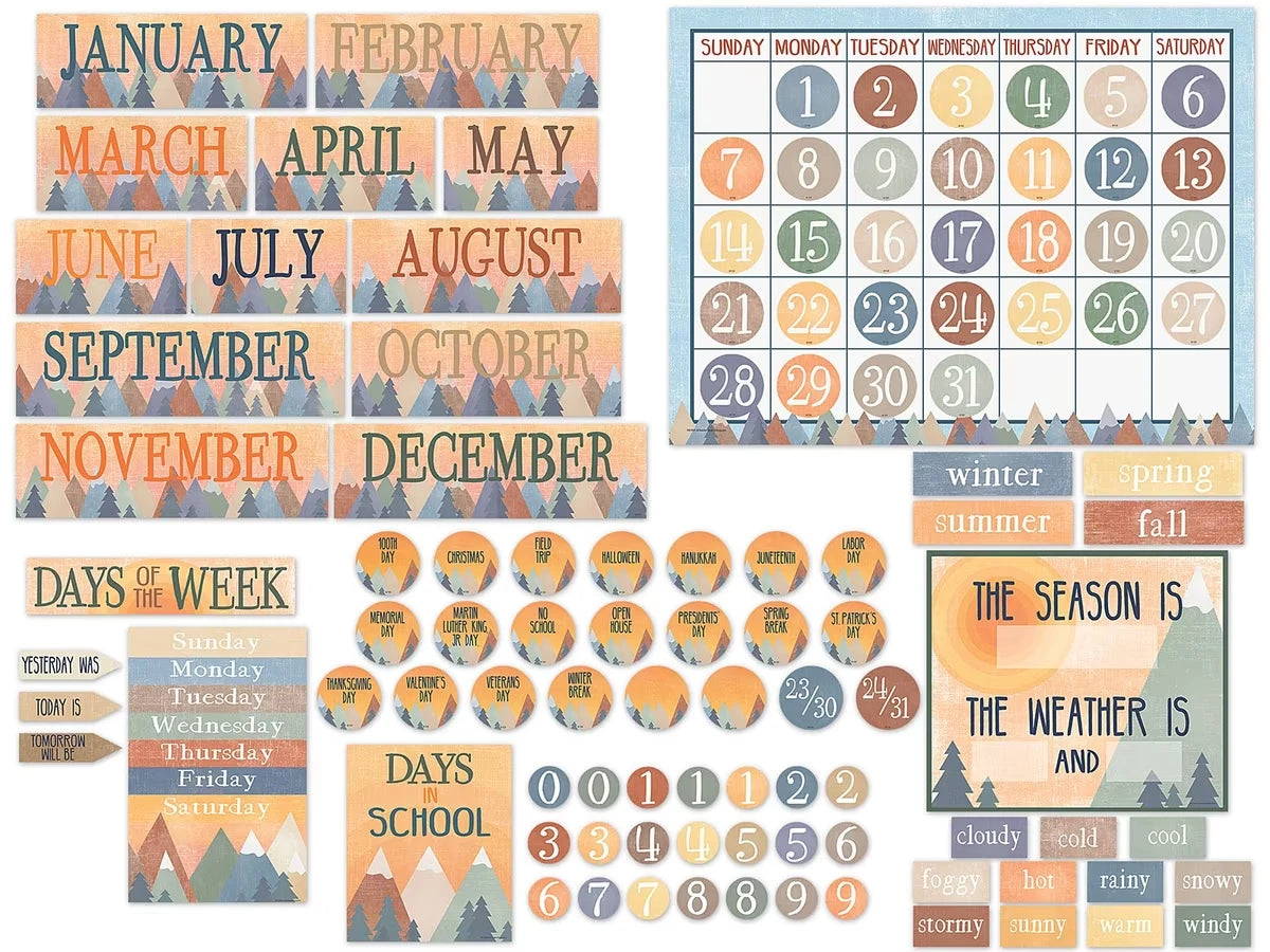 Moving Mountains Calendar Bulletin Board Set - US 2736