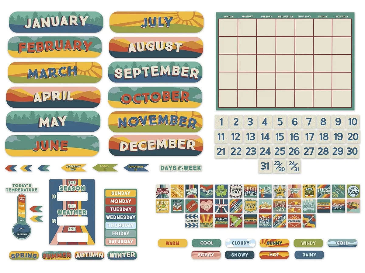 Adventurer Calendar Bulletin Board Set - US 3362