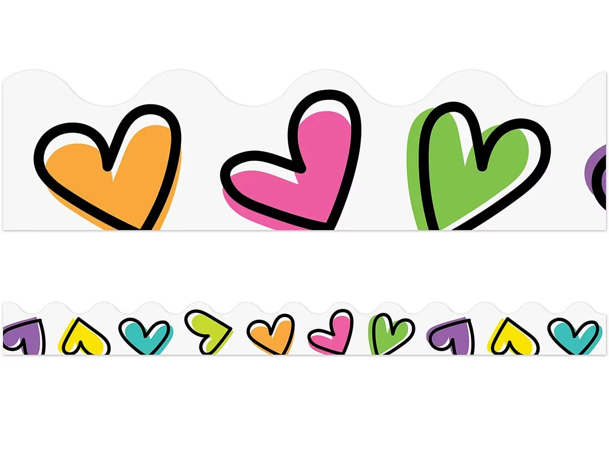 Kind Vibes Doodle Heart Scalloped Border - US 2104