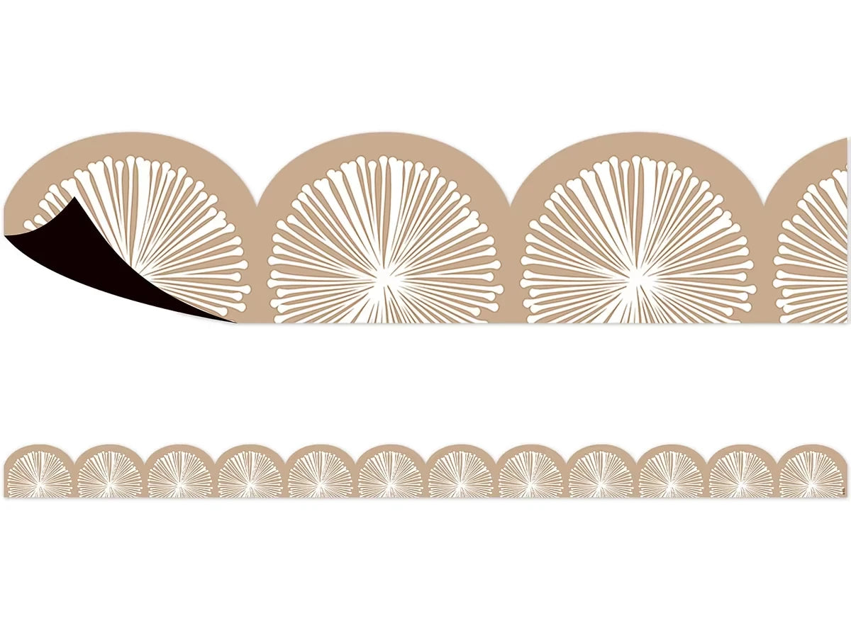 Terrazzo Tones Poms Scalloped Magnetic Border - US 6292